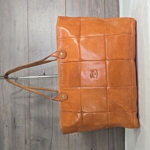Large IL Bisonte Brown Italian Leather Tote Bag